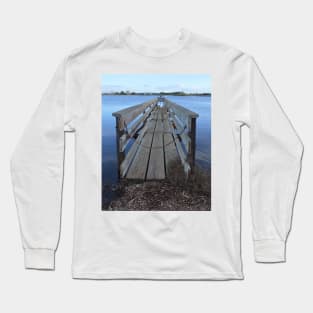 Jetty in Shoreline Park, Mountain View, California Long Sleeve T-Shirt